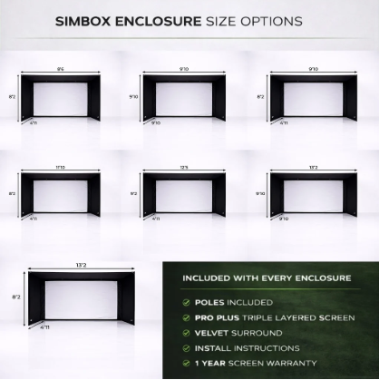 Rapsodo MLM2XPRO Golf Simulator Bundle – SimBox Enclosure & Hitting Mat