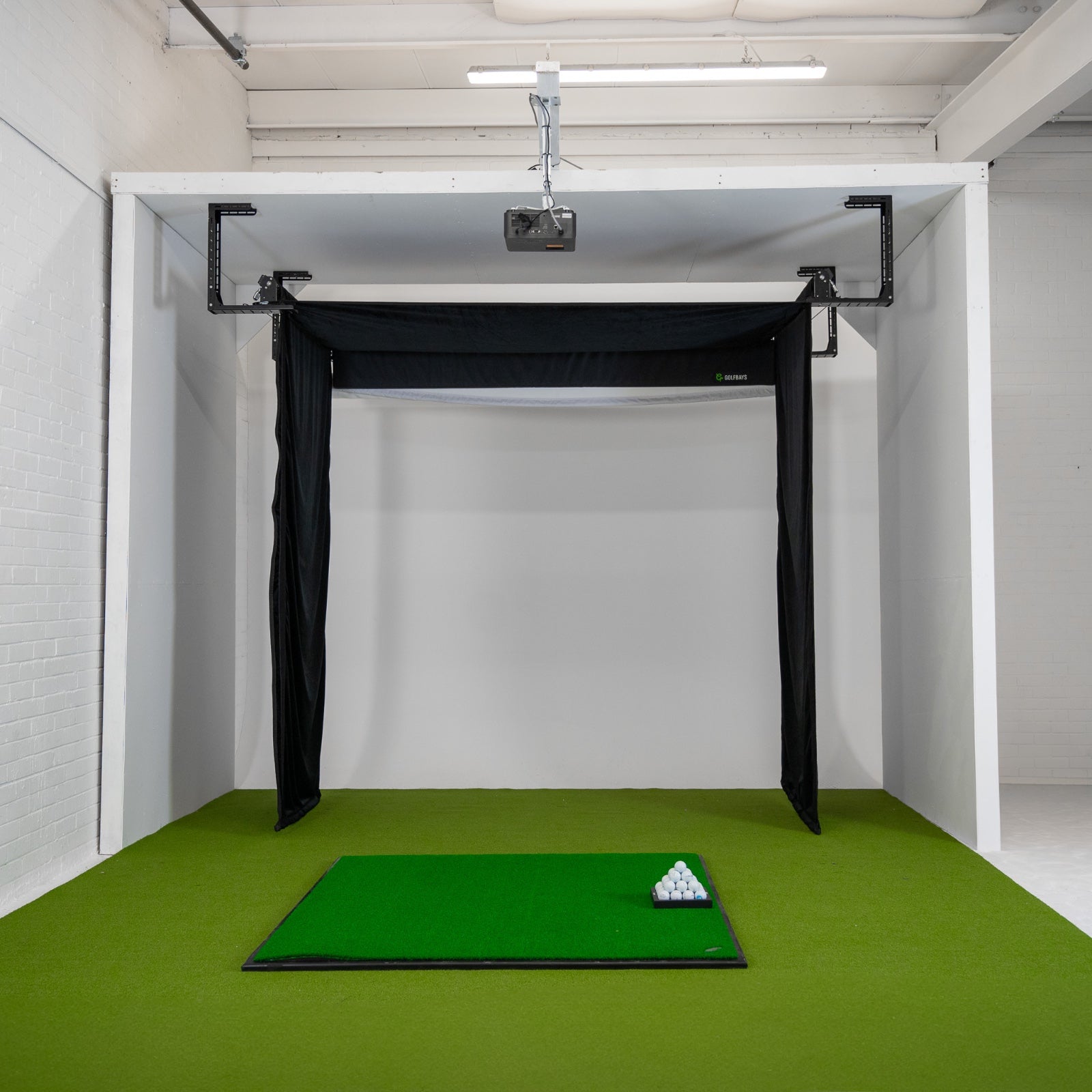 Golfbays Retractable Simbox Golf Simulator Enclosure - W 12