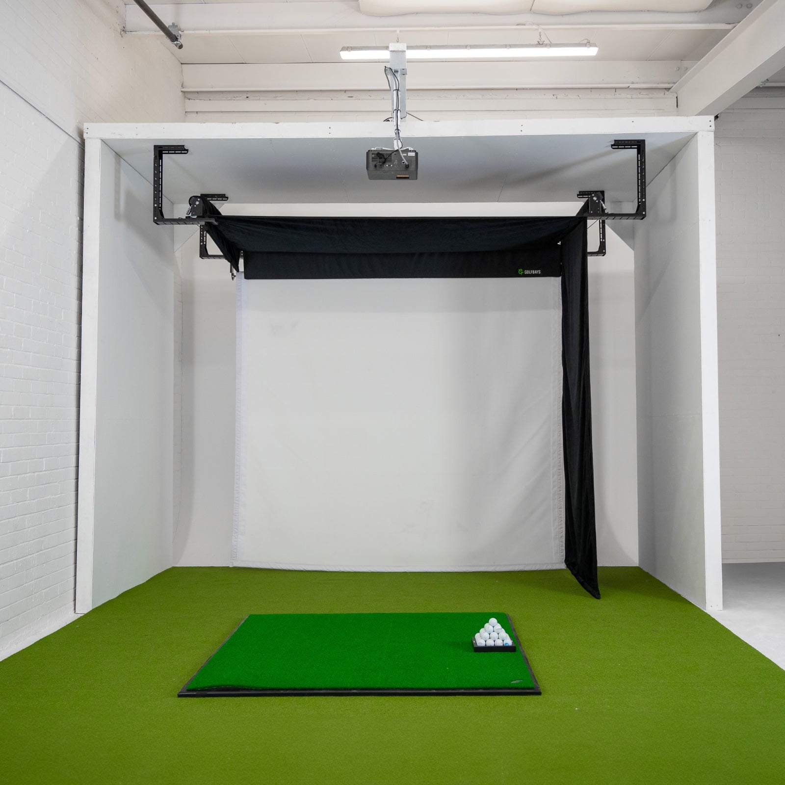 Golfbays Retractable Simbox Golf Simulator Enclosure - W 12