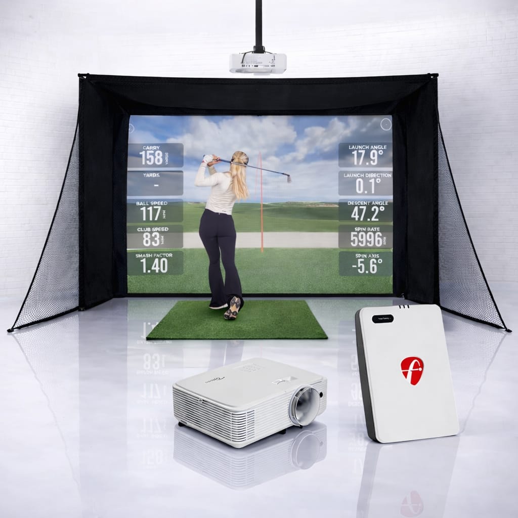 Flightscope Simulator Dimensions Flightscope Mevo Gen 2 SimBox Home Golf Simulator Full Package