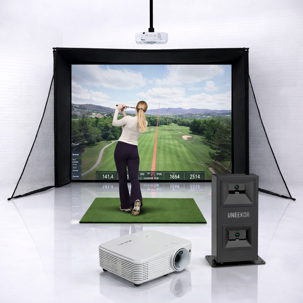Uneekor Eye Mini Lite SimBox Home Golf Simulator Full Package